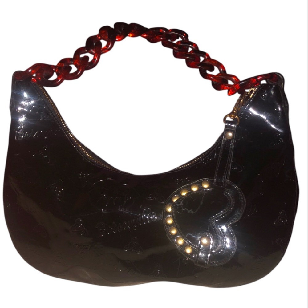 BETSEYVILLE BY BETSY JOHNSON Y2K Patent leather Hobo Bag - Picture 6 of 15
